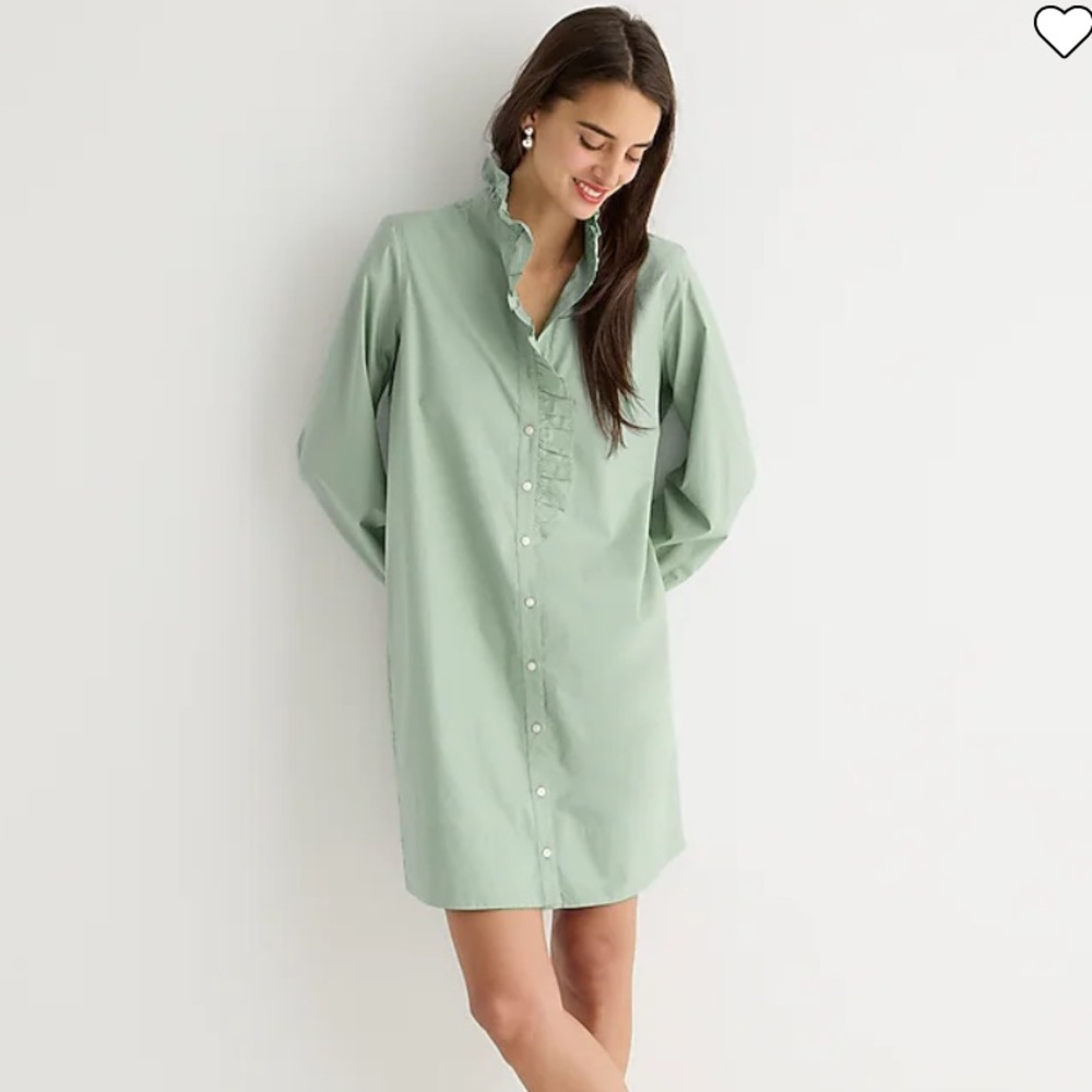 NWT J. Crew Cottage Shirtdress in Cotton Poplin